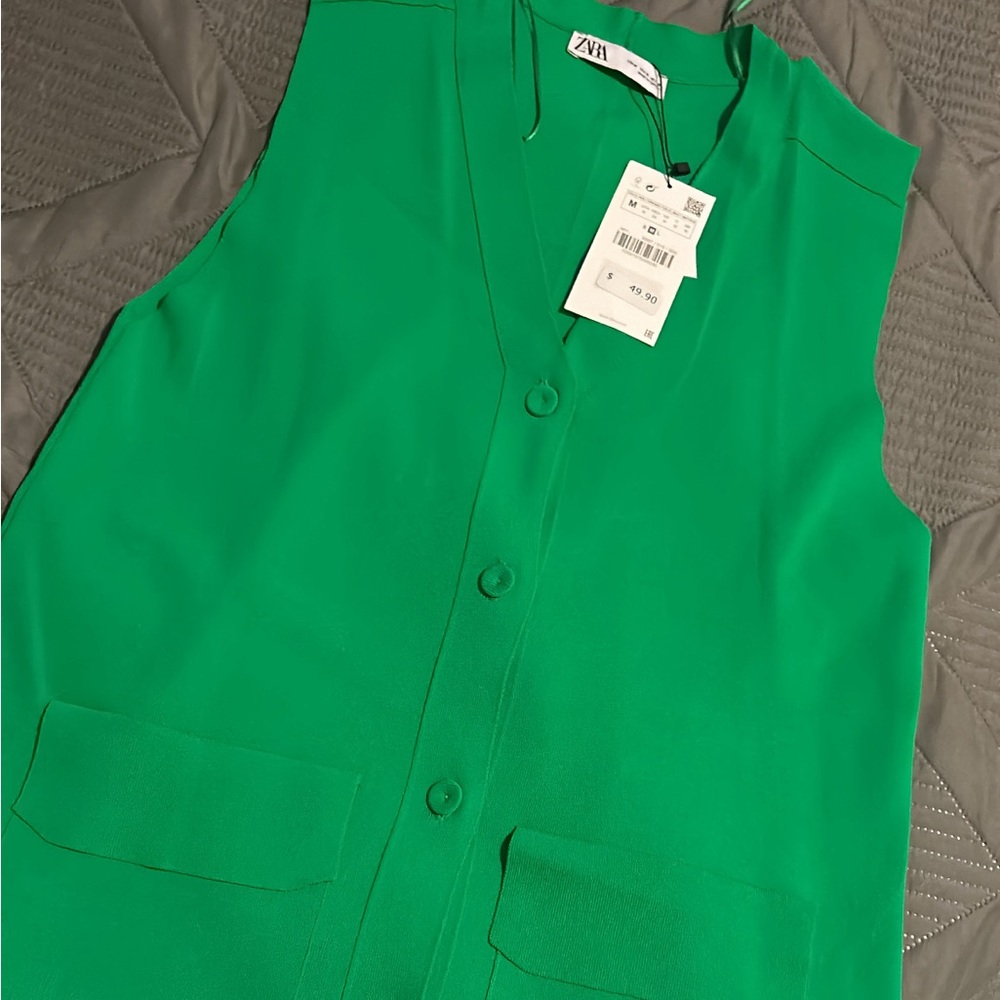 Zara kelly green dress